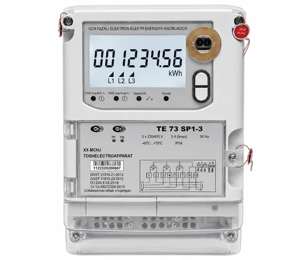 Трёхфазный счётчик электроэнергии TE73 SP-2-3, 380 В, 100 А, PLC-модем